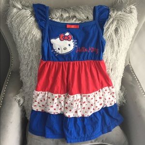 Girls Hello Kitty Sanrio Patriotic Sundress, sz 6